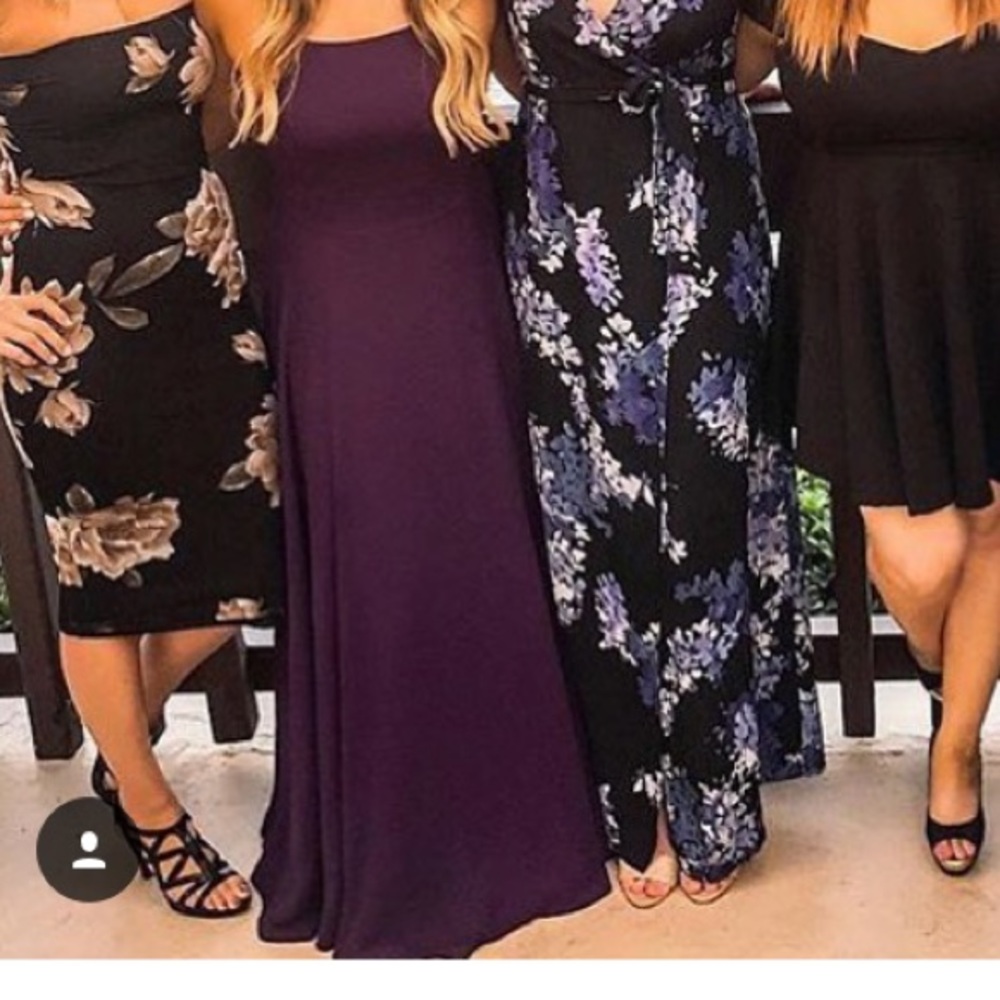 Lulus strappy plum maxi dress